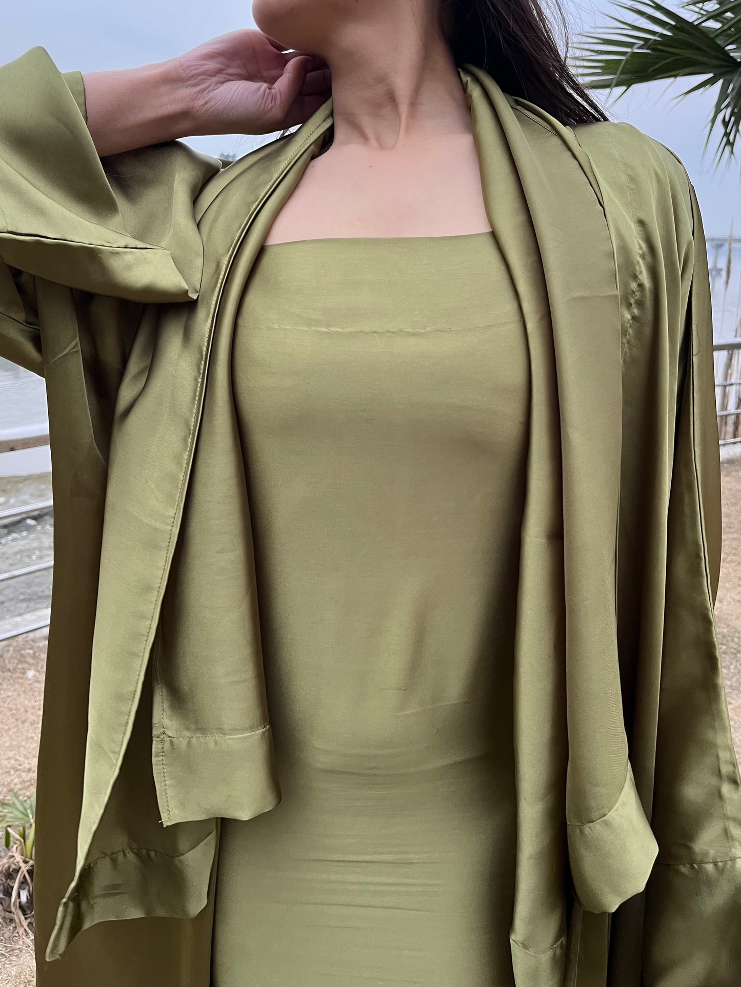 A Zaytun - 3pc openabaya+inner+staller