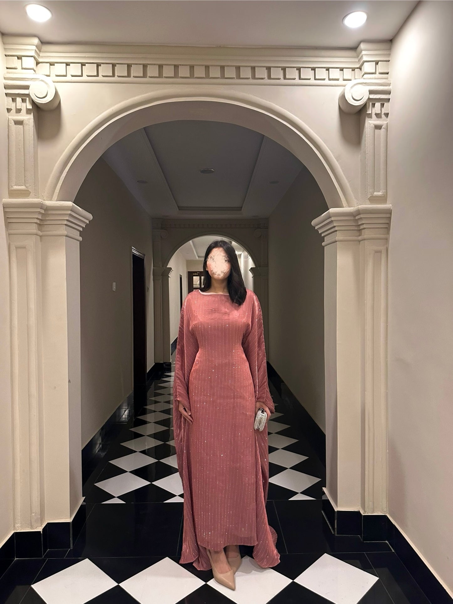 DUSK PINK- Layali twilight kaftan