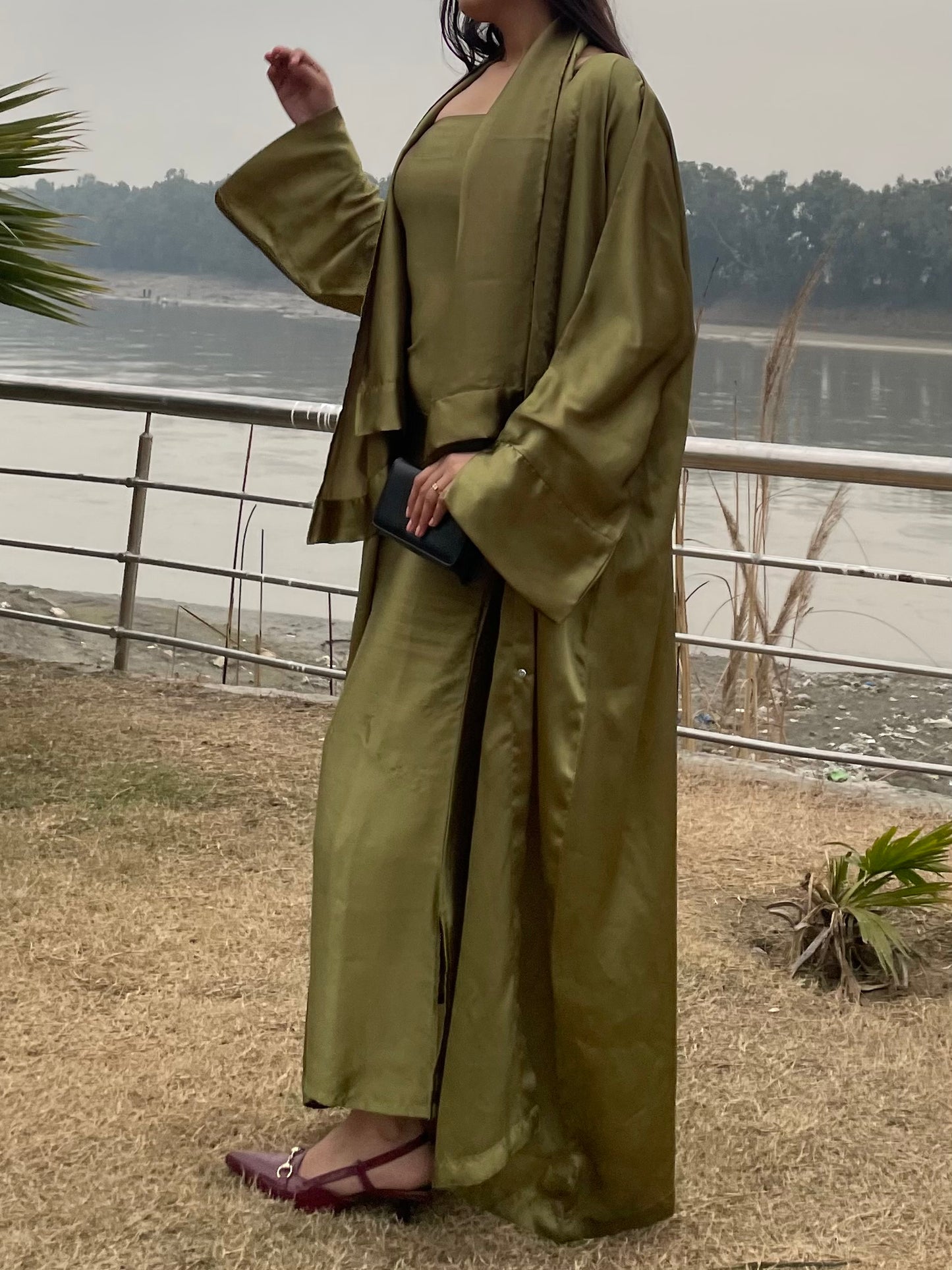 A Zaytun - 3pc openabaya+inner+staller