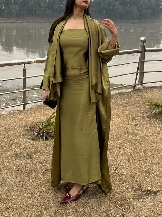 A Zaytun - 3pc openabaya+inner+staller