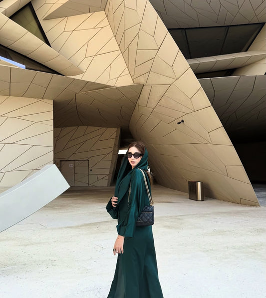 A JAHAN - open abaya+staller