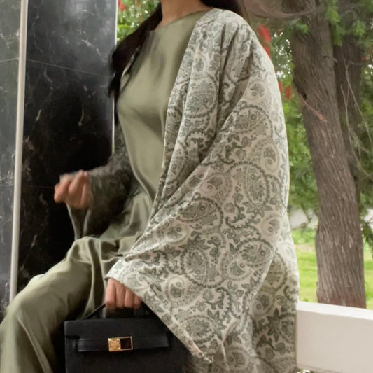 Matcha - naurz daily wear open abaya