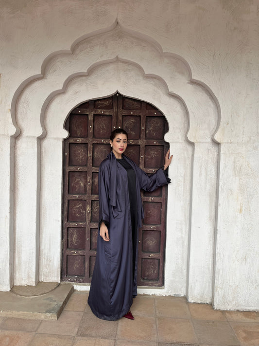 Abaya open+staller+inner with sleeves details - Hanah
